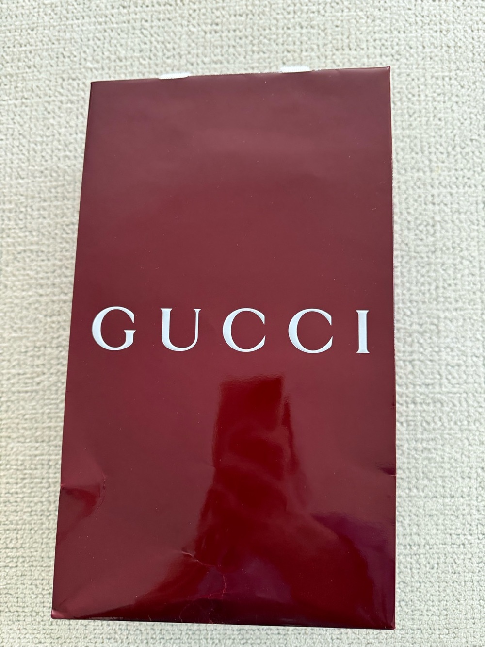 Gucci Unisex Oversized Beige & Black Rectangular Sunglasses - Picture 4 of 8